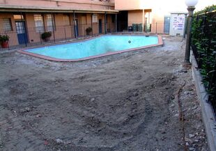 Photo of a newly installed in-ground pool